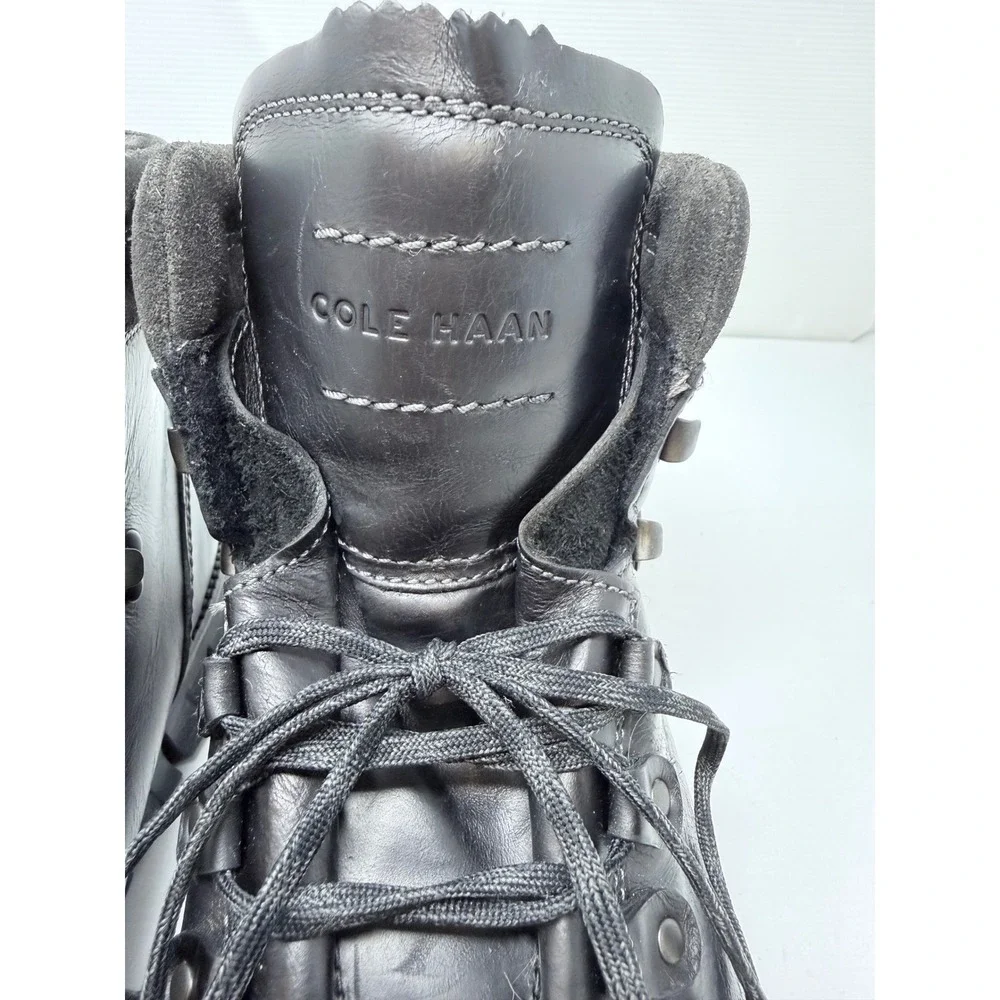 Cole Haan Zerogrand Mens Black Leather Hiker Boots Size 11 Grand.OS Hiking Shoes